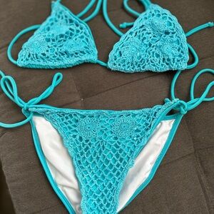 VENUS Turquoise Crochet Bikini